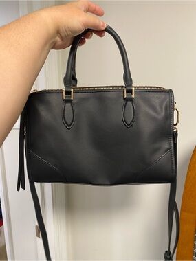 a new day Black Satchel with Gold-Tone Hardware